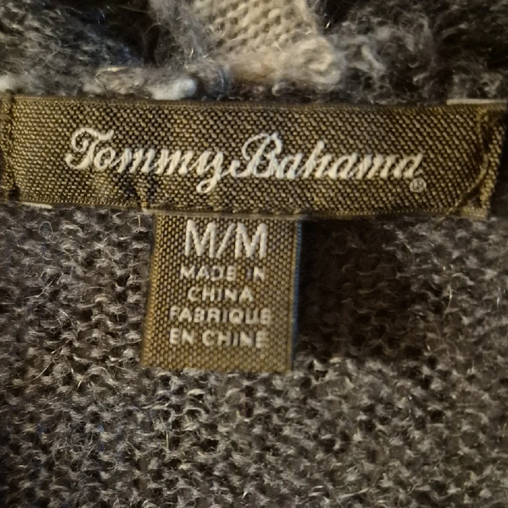 Tommy Bahama Gray and White Open Front Cardigan - Picture 2 of 8